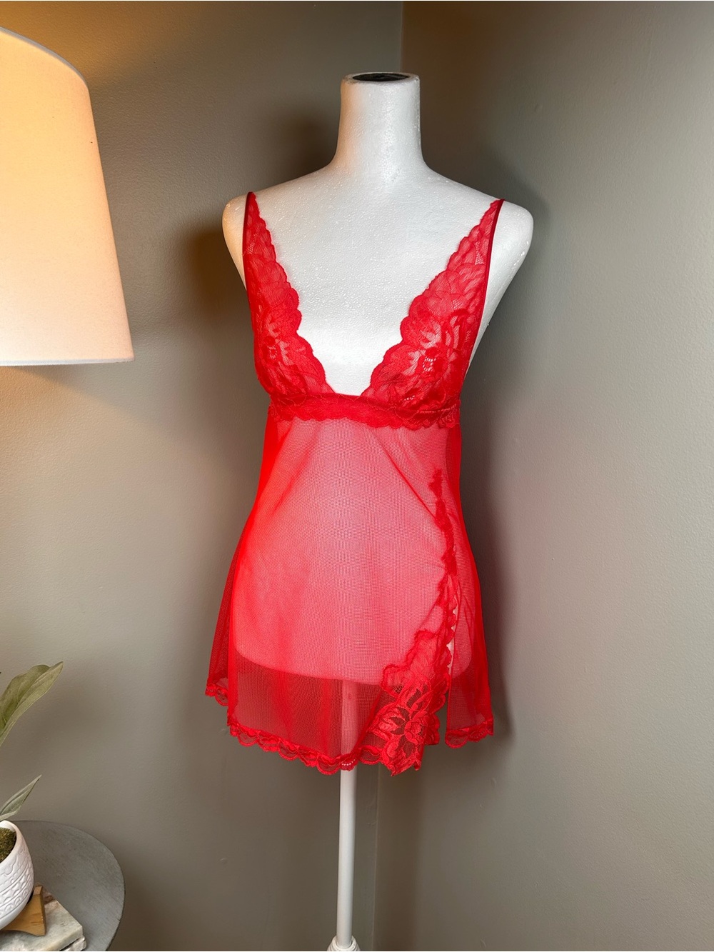 Victoria's Secret Red Lace Sheer
Babydoll Lingerie XS Y2K